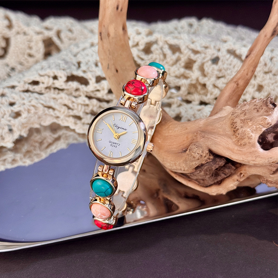 Renkli Taşlı Kadın Kuvars Saat - Luxury Watch Vintage incelemesi ve fiyatı