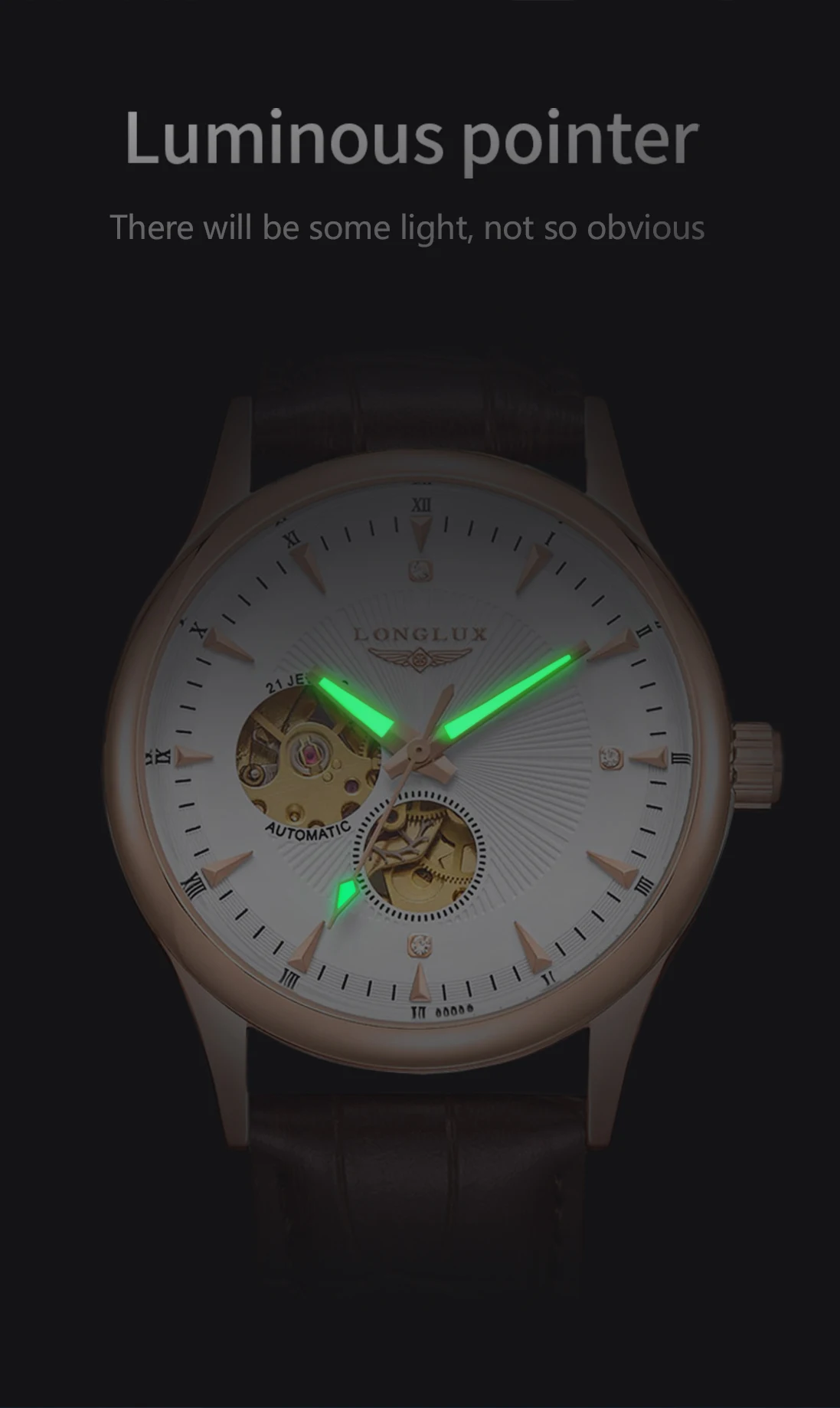 LONGLUX Otomatik Saat Zarif St - Open Heart Watch incelemesi ve fiyatı